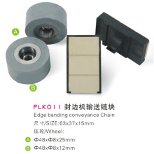 木工机械配件 SCM  跃通 长江 全自动封边机输送链块/压轮