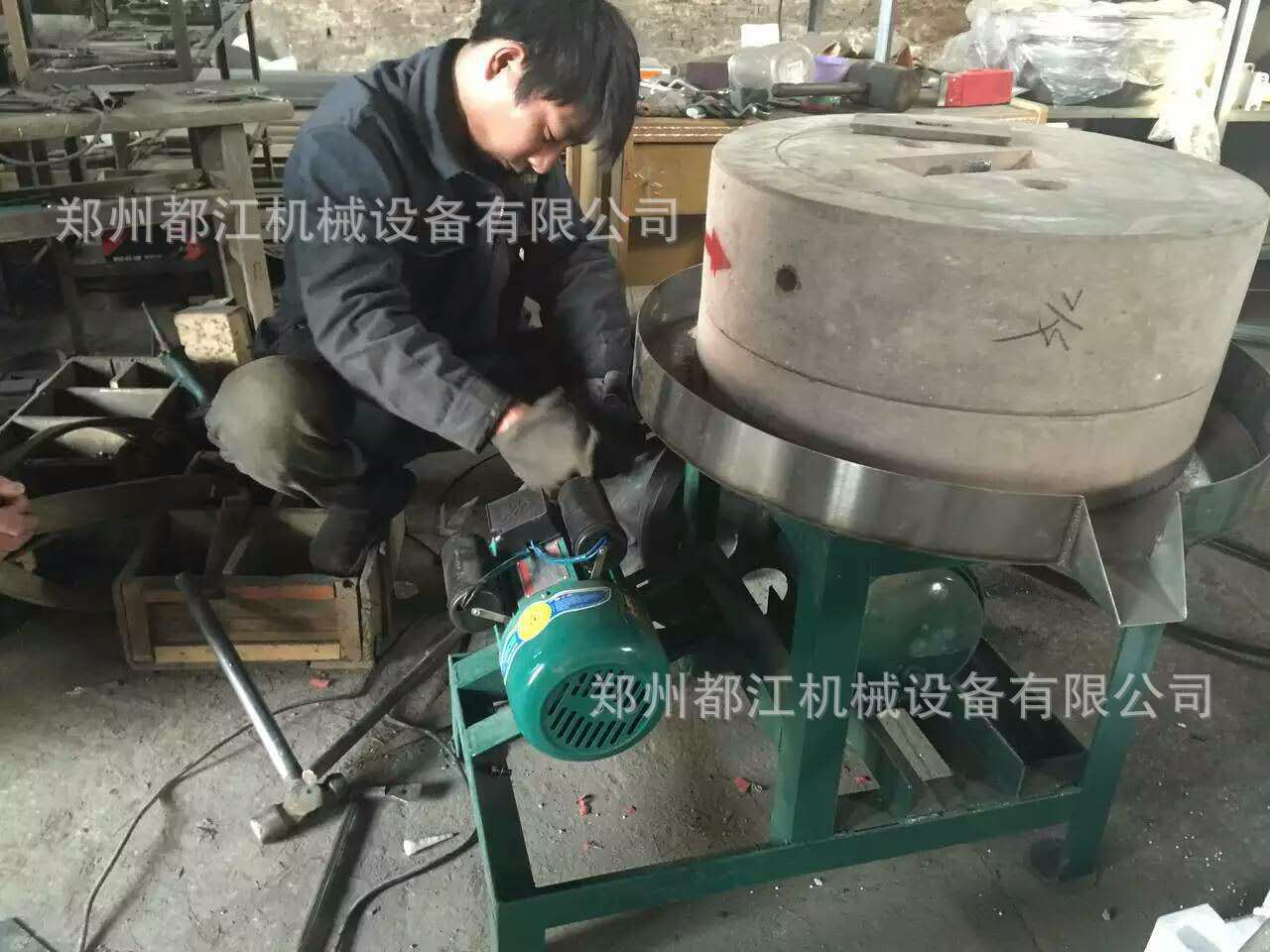 农村创业项目 小型全自动石磨面粉机 环保型小麦大豆石磨机
