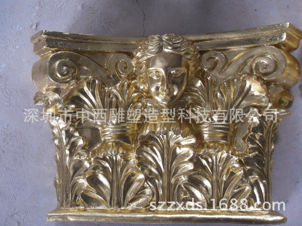 [深圳工厂]直销欧式罗马柱头 树脂玻璃钢 大堂装饰罗马柱