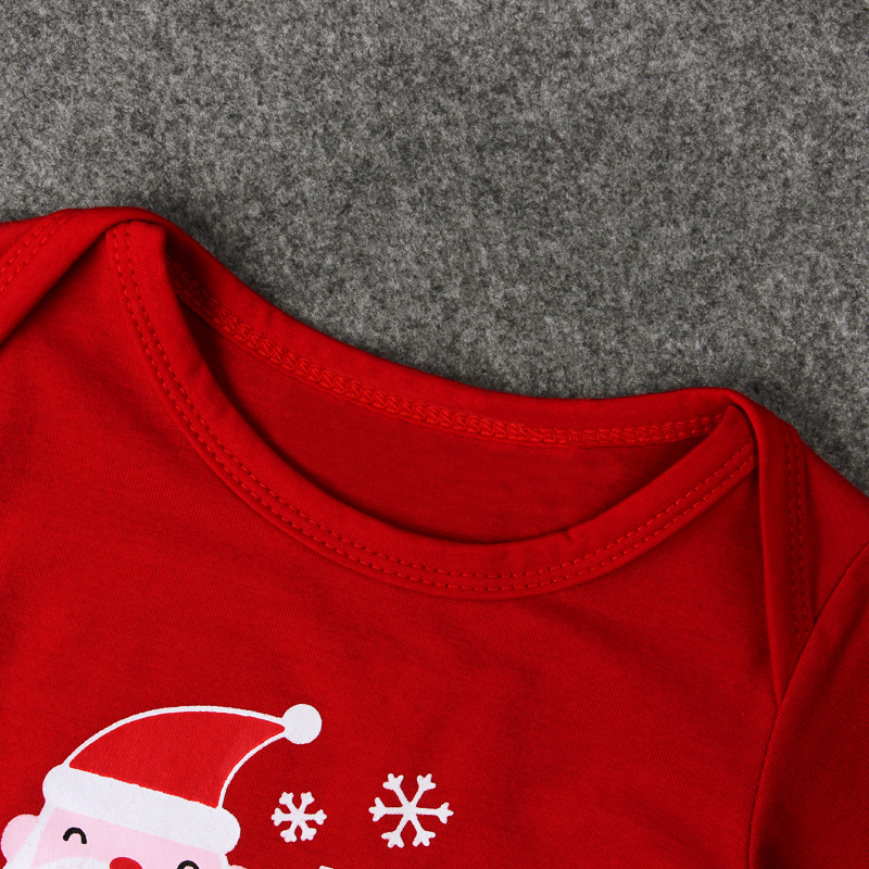 Julset för baby med bodysuit och byxor för flickor tomte_voghion.com