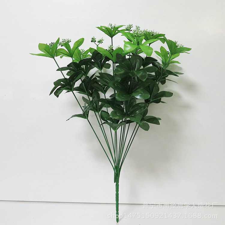 Simulation flower Rhododendron leaf fake flower plastic flower decorative flower home decoration flower arrangement Milan leaf green plant 2