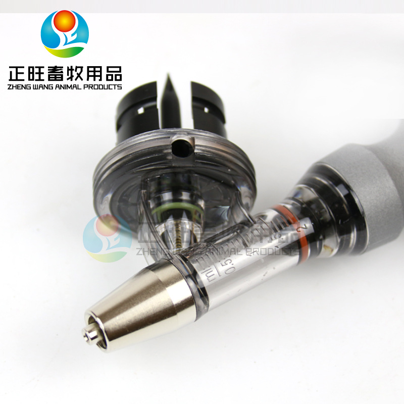 Aguja de inyección veterinaria inyector de vacunas continuo con botella de 2ml / 5ml jeringa tipo botella