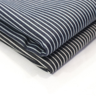 Stripe denim striped cowboy denim striped denim fabric new two-color blue and black factory direct