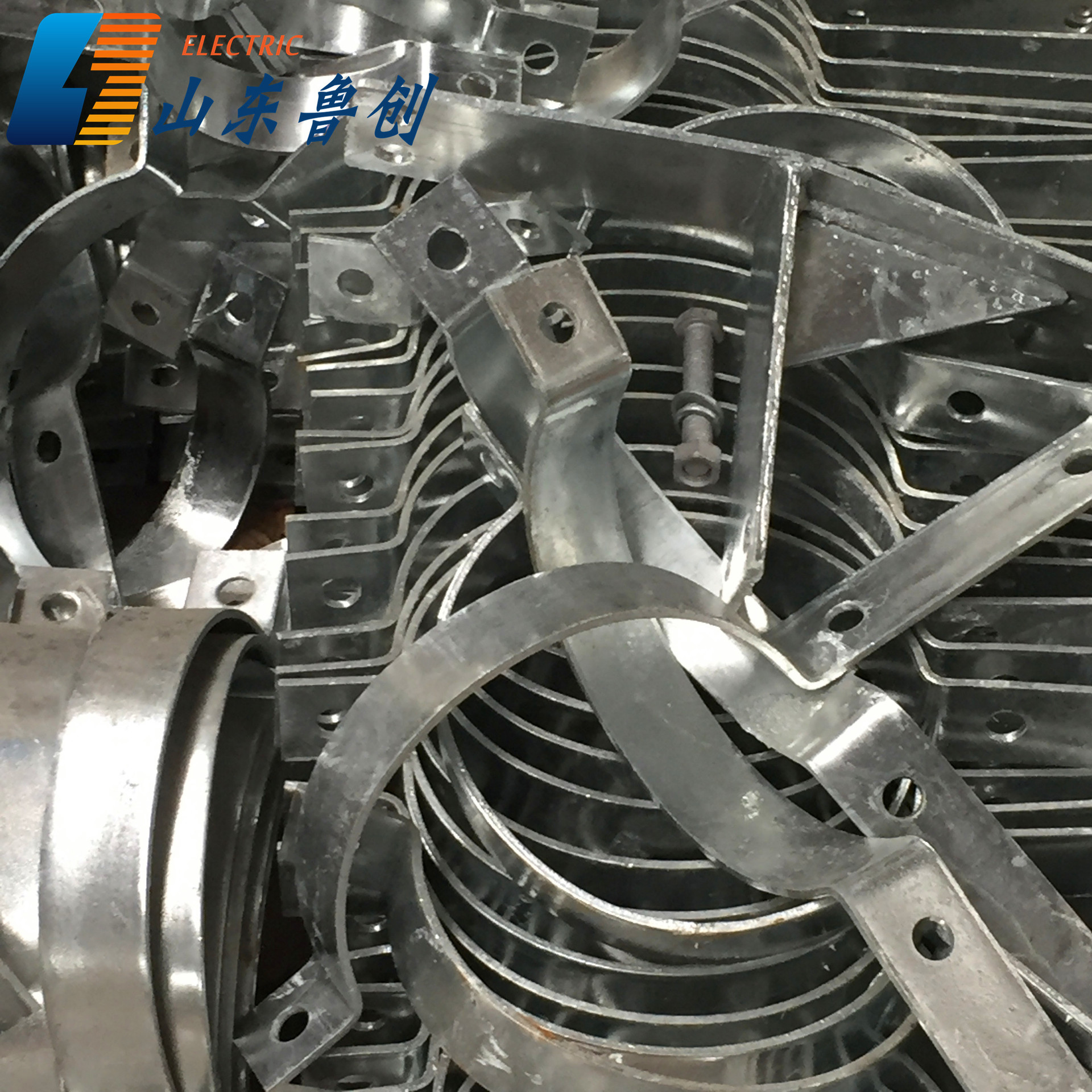 电力半圆抱箍夹具杆用紧固件紧固夹具热镀锌铁附件质优价廉