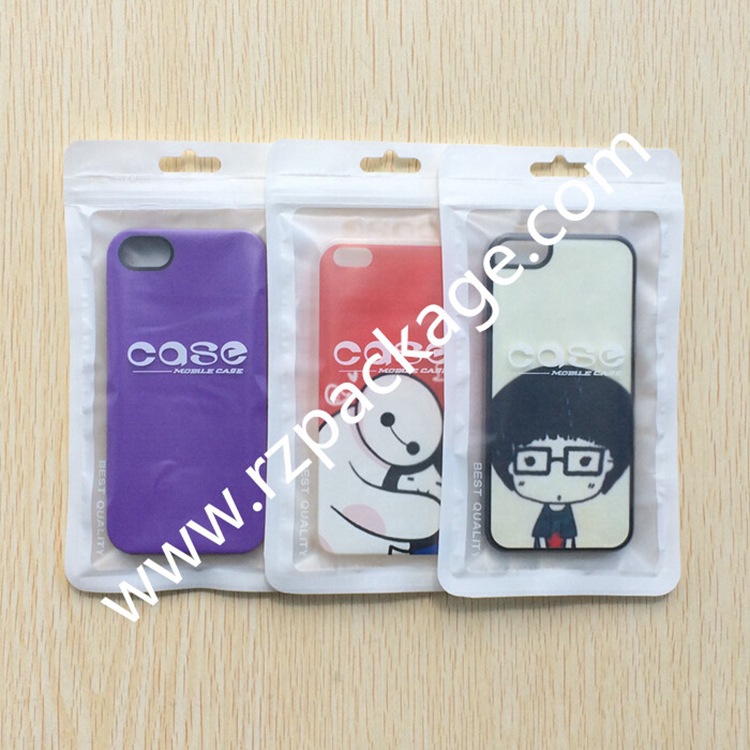 Case包装袋/手机壳包装袋/手机配件阴阳骨袋/亚光拉链袋/双面12C