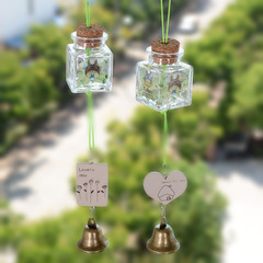 Creative cartoon cat wind chime Student Gift Lucky Bottle Bell Door and Window Ornament Car Hang Charm
