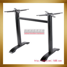 厂家直销上海铸铁烤漆双脚桌脚西餐桌咖啡桌餐桌铸铁桌脚AJN-551