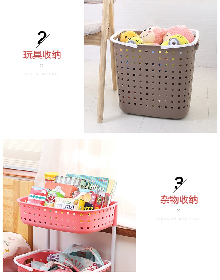 收纳篮 塑料 脏衣服收纳筐 大号塑料置物篮 镂空 台州塑料脏衣篮