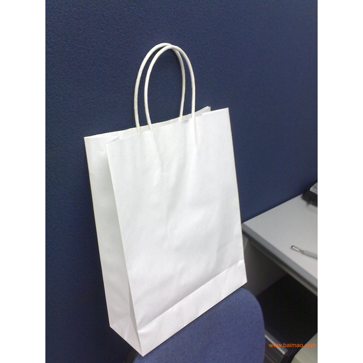 白牛皮白卡纸袋 手提袋服装包装袋  礼品袋  广告化妆品袋