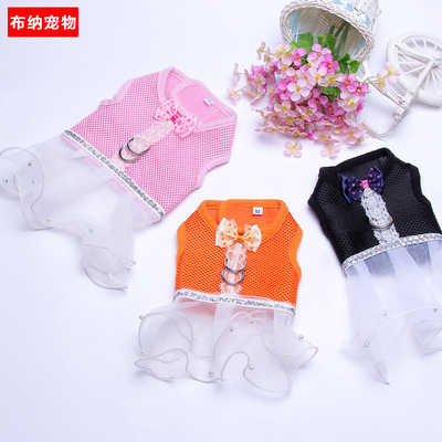pet Dogs durable Sandwich clothes skirt comfortable ventilation Gauze skirt Dogs clothes wholesale