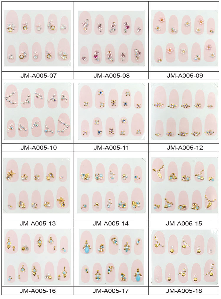Diamond nail stickers, super shiny Japanese design, diamond stickers, self-adhesive nail drill, in stock, wholesale and customization detail image 2