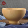 Japanese wooden soup bowl, tableware engraved, handmade, wholesale