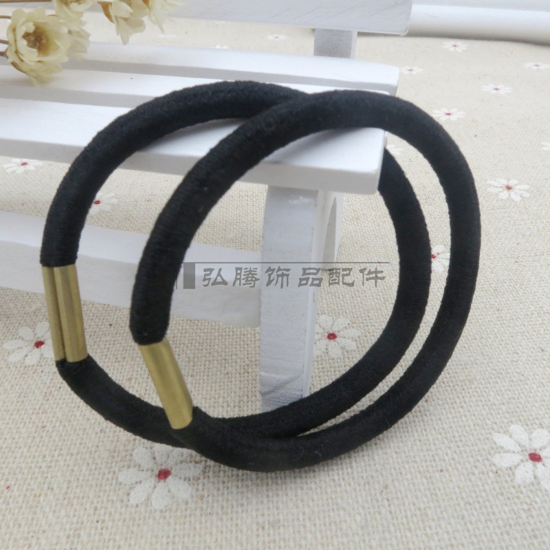4/5mm Metal buckle black Hairpin rubber string Primer Simplicity Tousheng wholesale DIY manual Accessories Material Science