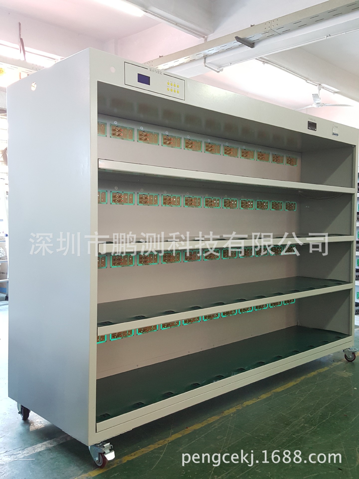 48位 400W 60A 4层大功率负载电源老化车老化柜老化架带电脑监控