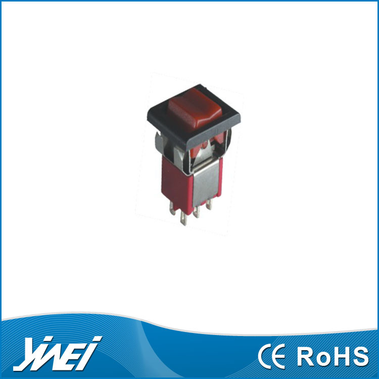 红色船型带盖DPDT钮子开关 YW2-413