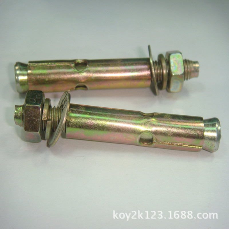 现货铁镀蓝白锌膨胀螺丝 膨胀螺栓 拉爆螺丝6*100