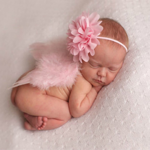 FK25 New Foreign Trade Children's European and American Chiffon Flower Angel Feather Photo Props Photo Studio Photo Photography Set