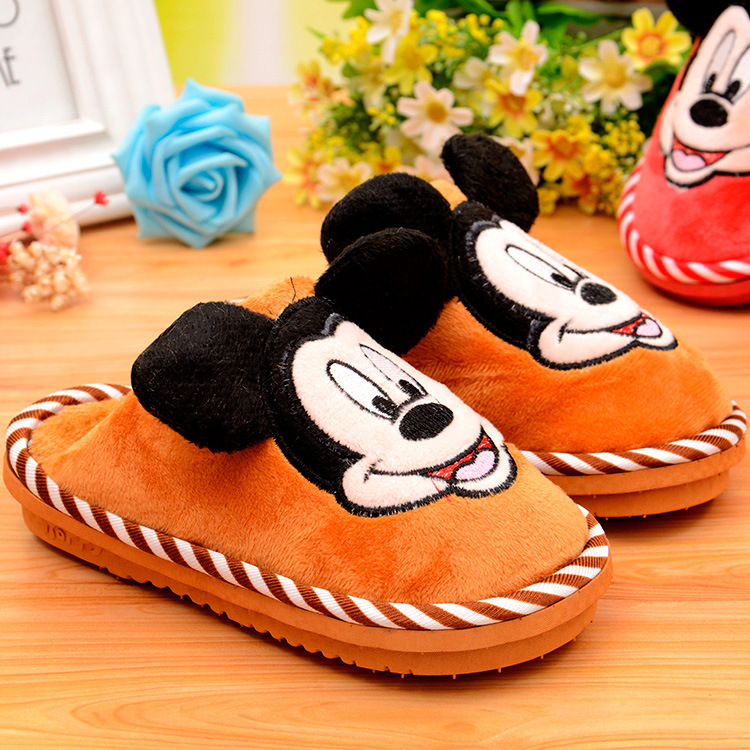 Pantoufles enfants en suède pour hiver - semelle coton - Ref 1017437 Image 34