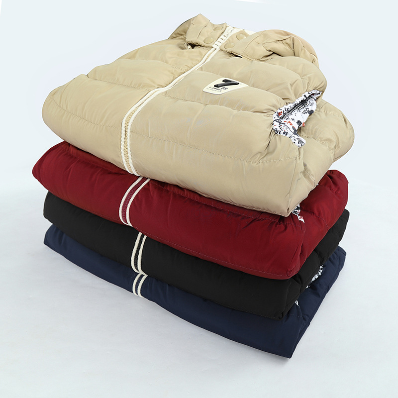 Chaleco de los hombres de otoño e invierno de los hombres casuales chaqueta delgada con capucha de lana forrada engrosada casual collar abajo Chaqueta de algodón acolchado Juventud