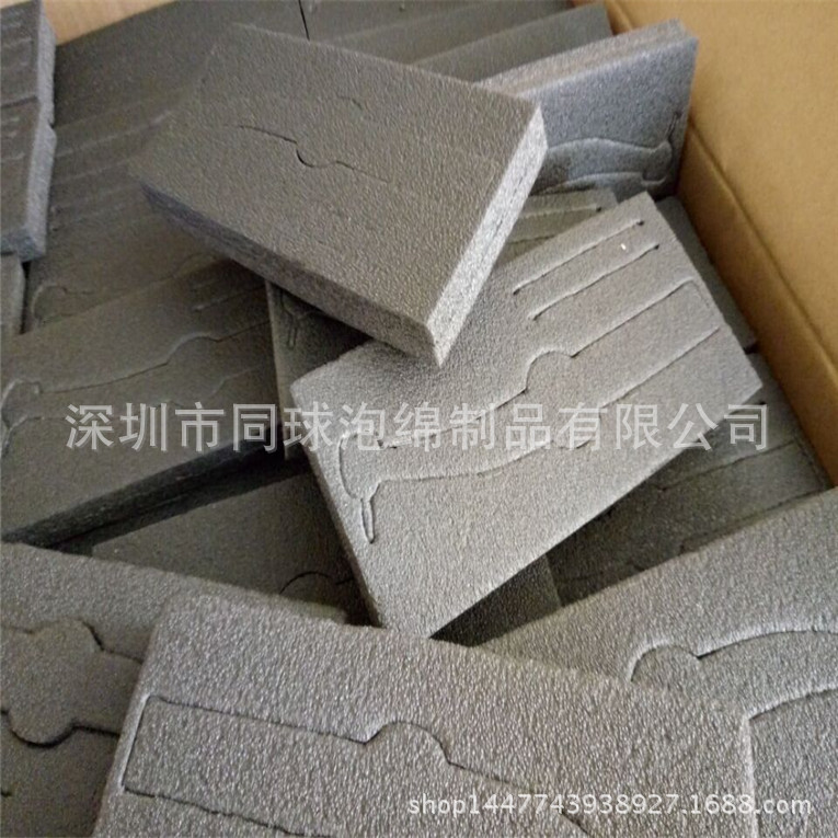 精密仪器科研xpe成型减震包装内衬材料防压30倍黑色xpe内托
