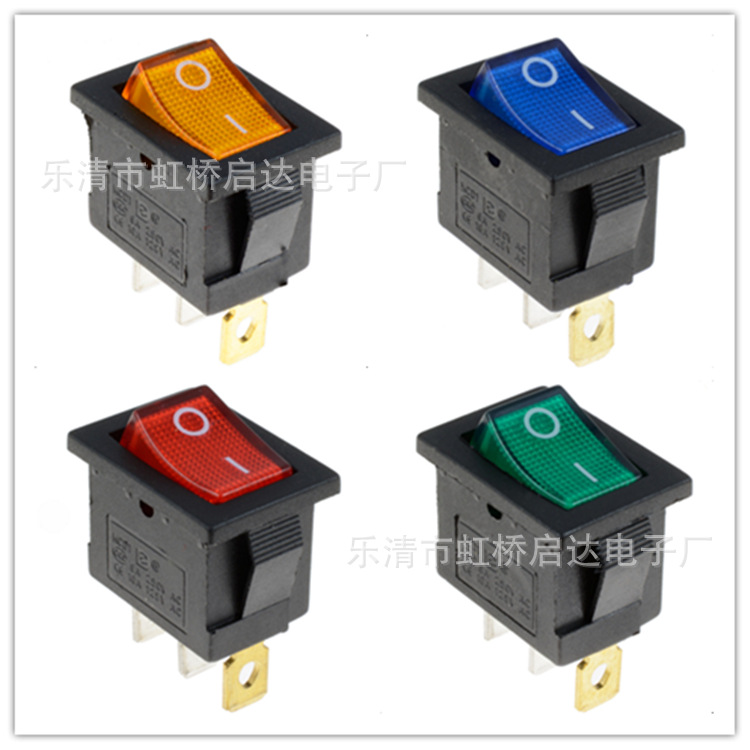 供应 船形开关 翘板开关 船型开关 电源开关KCD1-103红色带灯