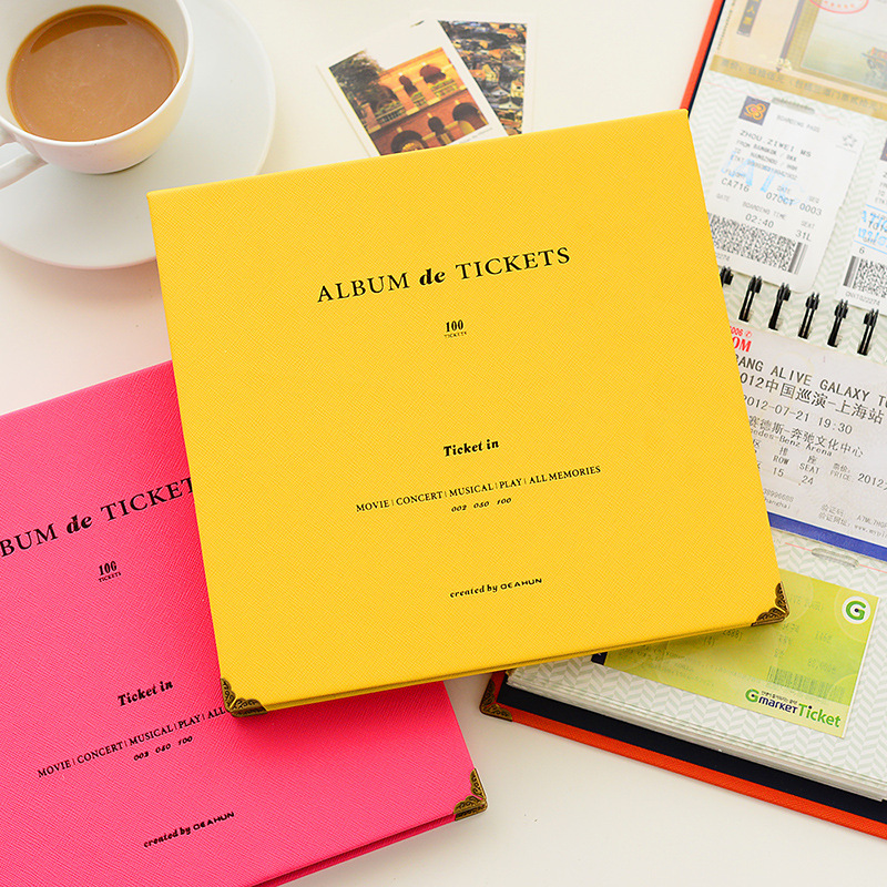 Wholesale ticket collection book manual DIY concert tickets movie train ticket collection book Wholesale ticket collection book manual DIY concert tickets movie train ticket collection book