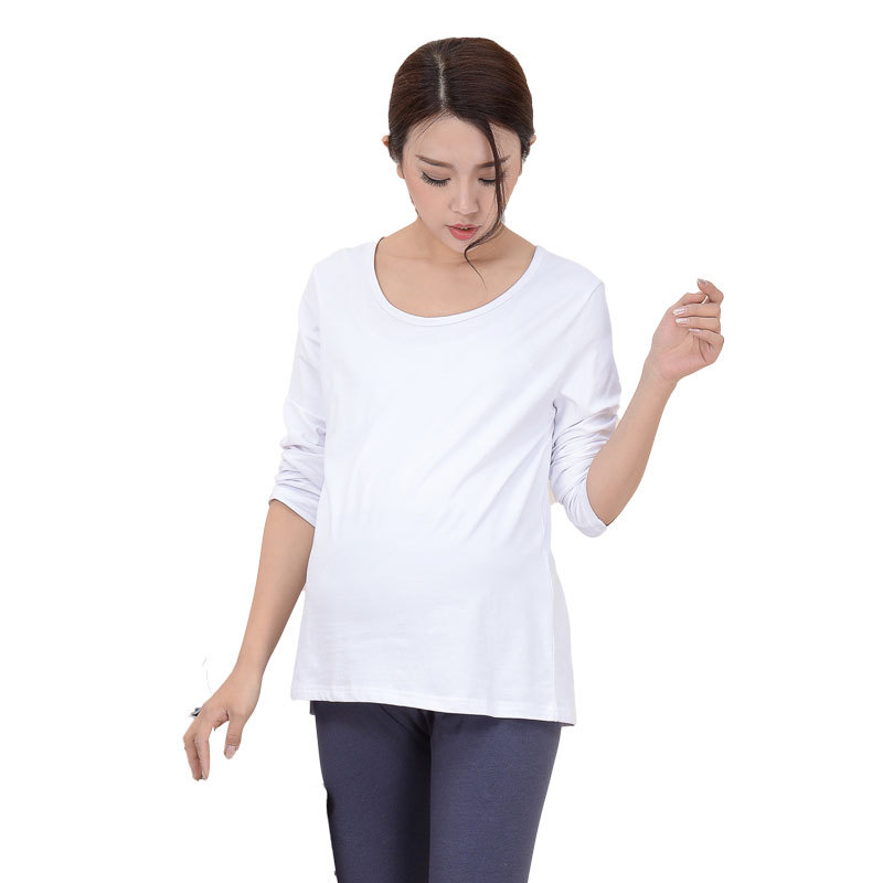 孕婦打底衣春秋裝 韓版孕婦裝百搭長袖上衣T恤寬松加肥加大碼