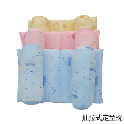 Newborn baby baby pillow, baby pillow, anti-head shaping pillow, pure cotton adjustable baby product pillow