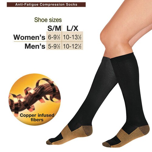 Ankle protection compression socks, sports compression socks, copper fiber mid-calf slim calf sleeves