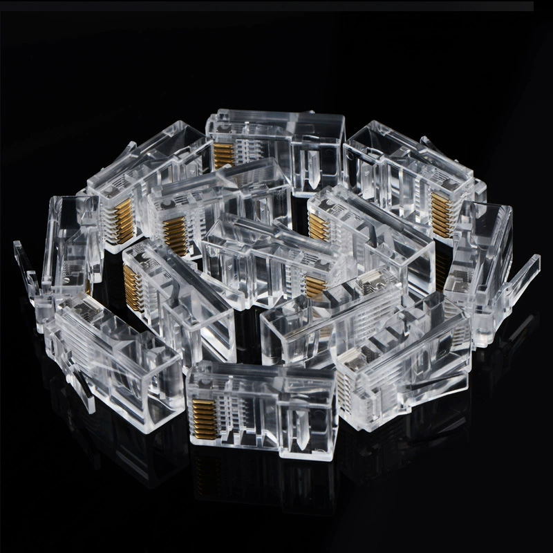 Голубой сетевой кабель с кристаллическим коннектором Category 5e, коннектор RJ45