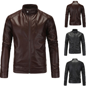 British fashion men’s wash PU leather clothing in Europe and America