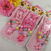 Cartoon children's jewelry, set, beads from pearl, accessory for princess, necklace, ring, hairgrip, wholesale