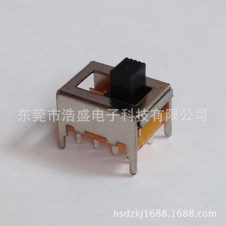 立式三档SS23F06拨动开关 双排八针脚 四个固定脚双极三位