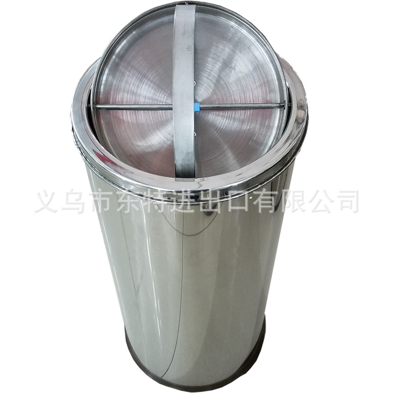 厂家直销不锈钢翻盖垃圾桶家用宾馆酒店商场果皮桶高档卫生桶详情图5