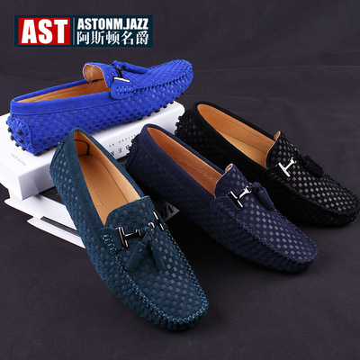 2021 New Peas shoes man England leather shoes ventilation Spring Men's Shoes Casual shoes A pedal