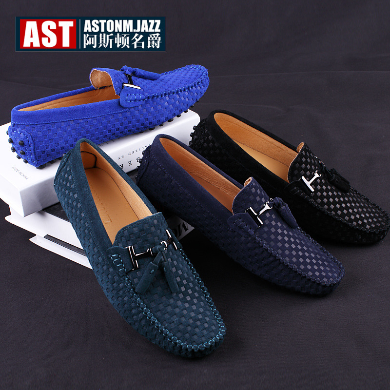 2021 New Peas shoes man England leather shoes ventilation Spring Men's Shoes Casual shoes A pedal