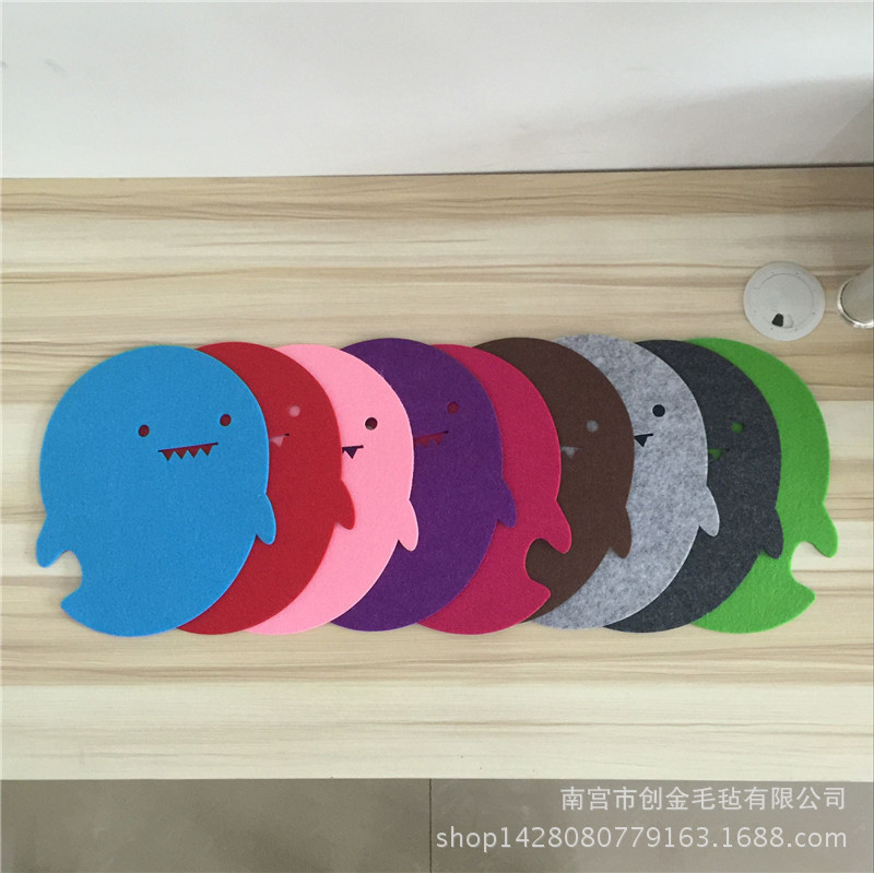 暖手毛毡键盘游戏鼠标垫广告赠品无纺布环保鼠标垫加logo