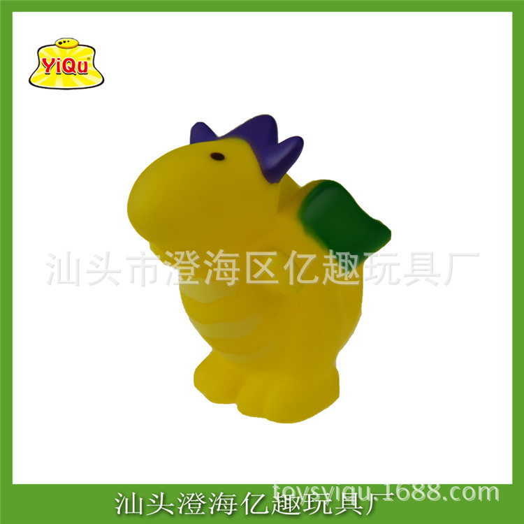 搪胶 宝宝浴室洗澡玩具吸喷戏水儿童玩具恐龙造型6只装