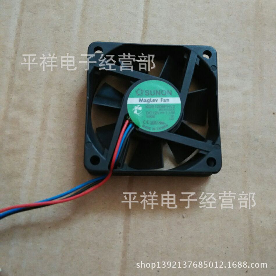 台湾建准 SUNON 6015 12V1.1W 6CM 磁悬浮静音浮风扇 KDE1206PHV2