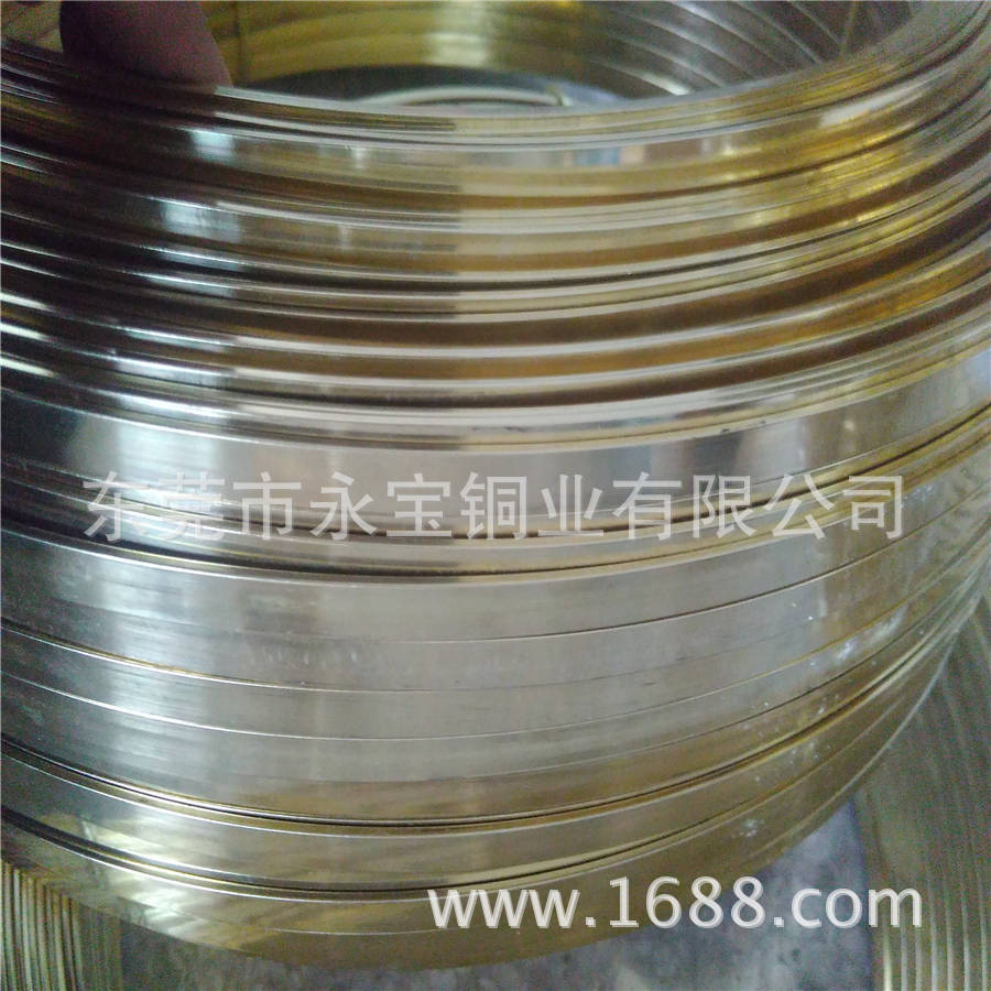 浙江黄铜扁线1.45*6.25 12*2mm 环保H65黄铜线插头 插件黄铜方线