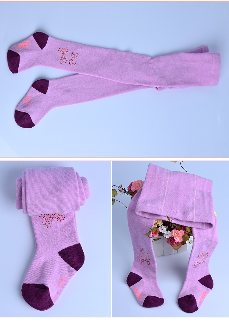 春秋冬款纯棉保暖儿童宝宝连裤袜 加档厚婴儿打底裤袜子 外贸原单