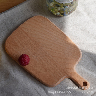 进口榉木婴儿加厚辅食板水果板 无油漆小砧板面包板小菜板 F款