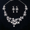 Necklace for bride, accessory from pearl, earrings, set suitable for photo sessions, wedding dress