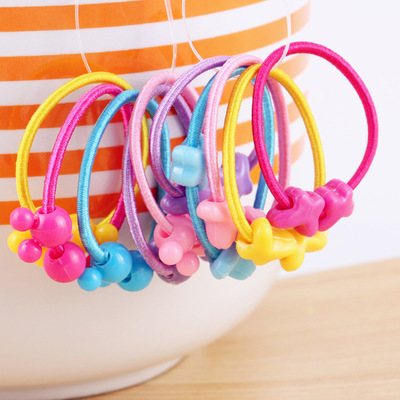 韩版儿童皮筋小孩发圈 糖果色卡通儿童头绳发饰2元店饰品厂家批发|ru