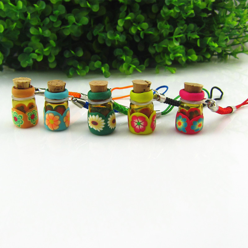 0.5ml Clay bottle Perfume bottle Mobile phone pendant Aromatherapy Oil Bottle Separate loading Mini Vial Smells
