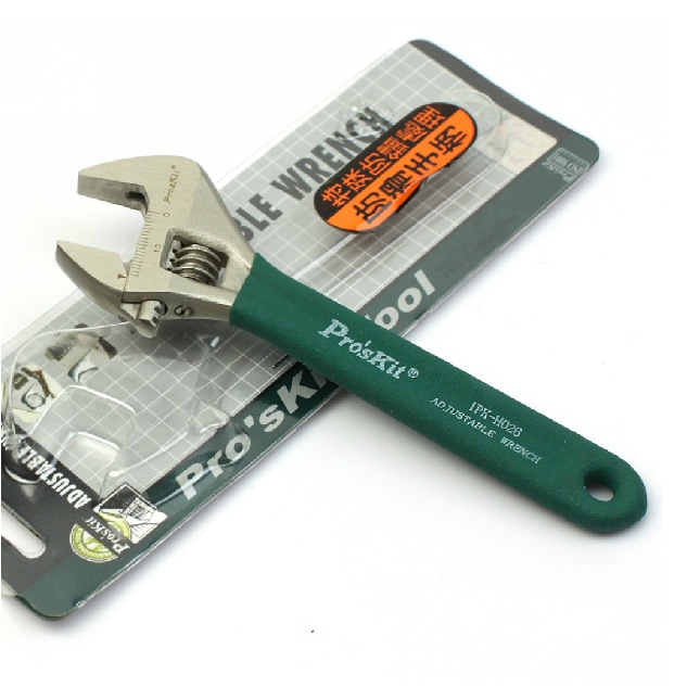 1PK-H026台湾宝工活络扳手6寸沾塑柄钛金防滑活动扳手150mm活板子