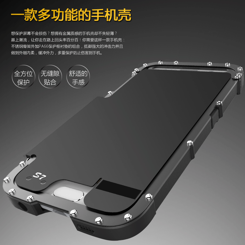 Armor King Iron Man Luxury Shockproof Stainless Steel Aluminum Metal Flip Case Cover for Samsung Galaxy S7 G9300