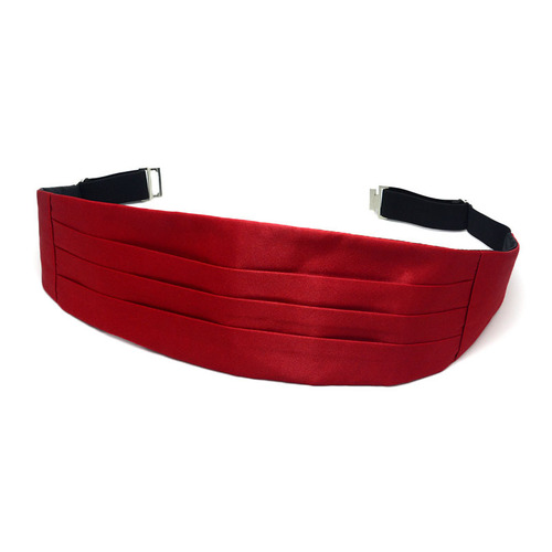 Dress girdle men's wedding groom best man British suit Latin dance black red silver solid color belt wholesale