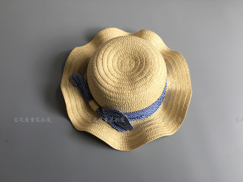 批发采购帽子-XM 男孩女孩 夏季草帽 棉布帽帽
