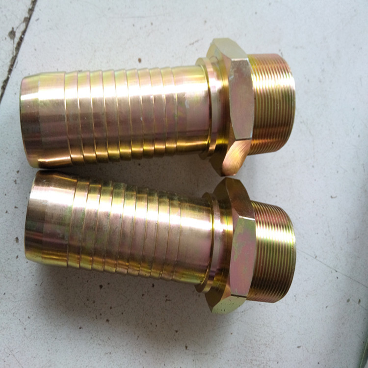 厂家直销45#钢法兰直通扣压接头 重型工程机械用液压管接头